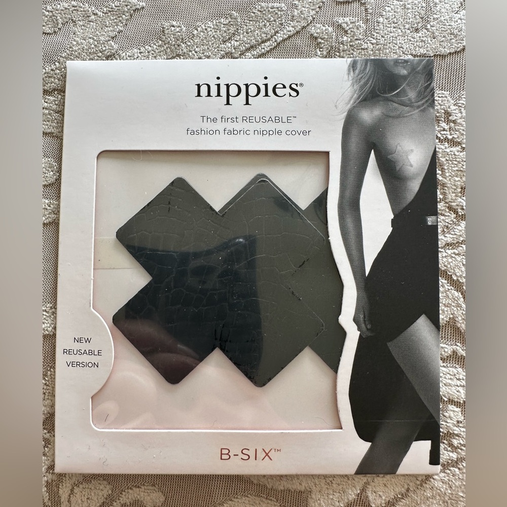 Nippies Black Reusable Nipple Pasties Boudoir Accessories